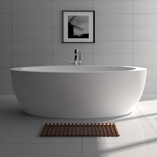 SW-172 Oval Freestanding Bathtub in White Finish Shown 