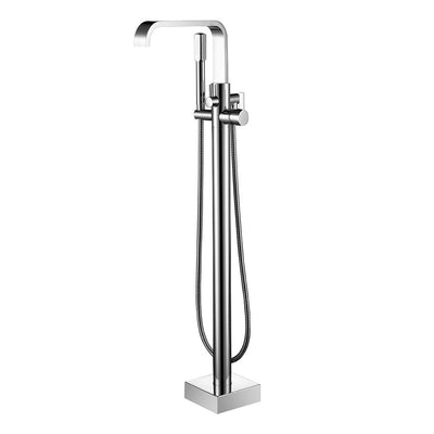 BF-109CH Freestanding Bathtub Filler Faucet with Shower Sprayer Shown in Chrome Finish