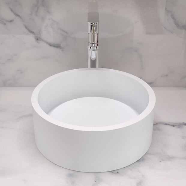 CW-103 Round Countertop Vessel Sink Shown Installed