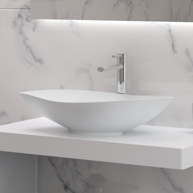  Wall Mounted Countertop Organizer in White Finish Shown Installed with Separate Sink