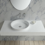 DW-116 Rectangular Wall Mounted Sink Shown Installed