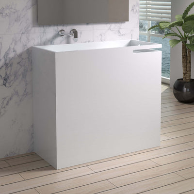 DW-129 Rectangular Freestanding Sink Shown Installed