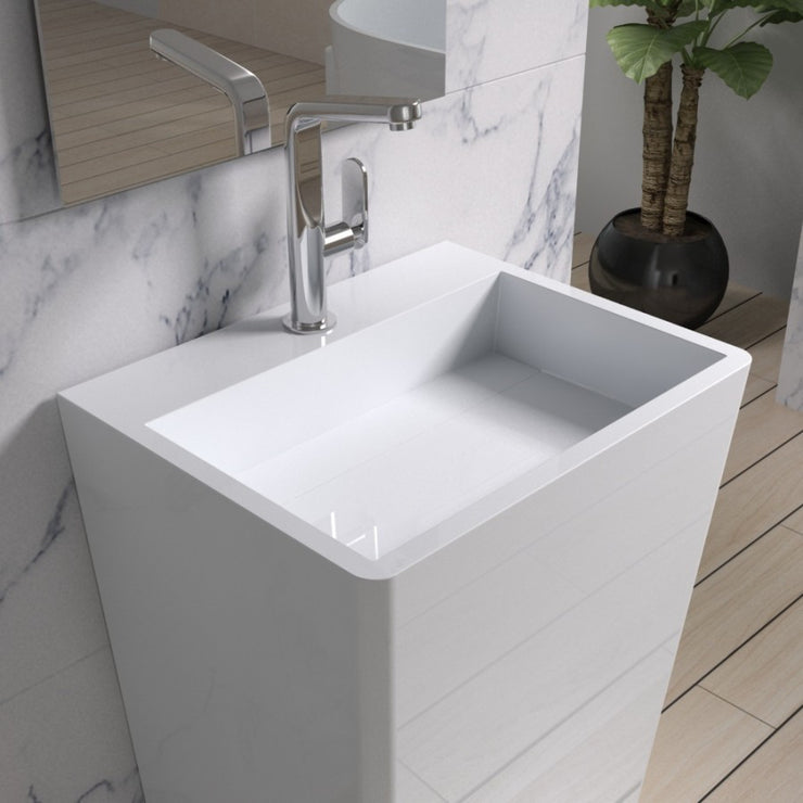 DW-130 Rectangular Freestanding Sink Shown