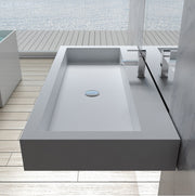 DW-197 Rectangular Countertopo Sink in White Finish Shown Intalled