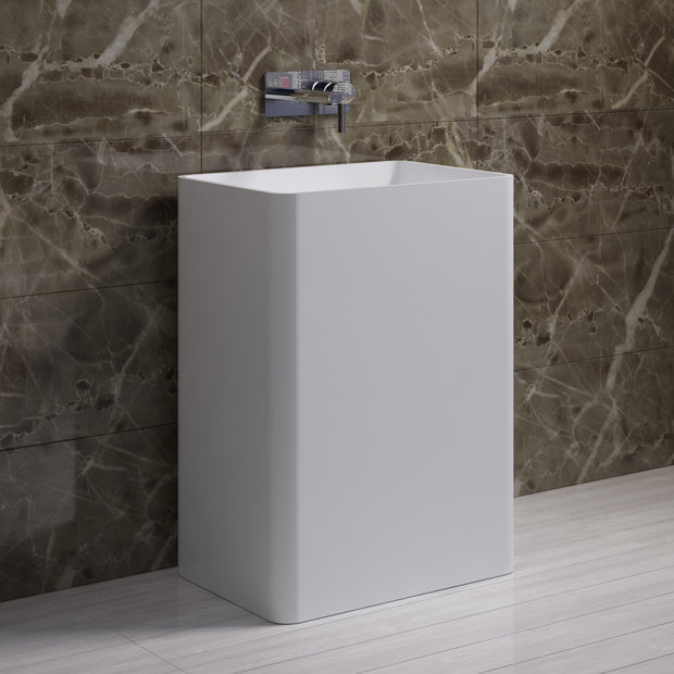 DW-105 Rectangular Freestanding Sink Shown Installed