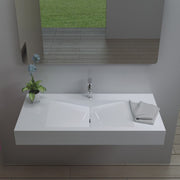 DW-113 Rectangular Wall Mounted Sink Shown Installed 