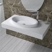 DW-115 Rectangular Wall Mounted Sink Shown Installed