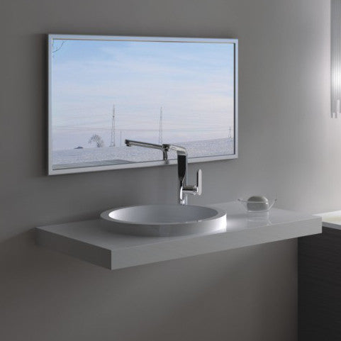 DW-126 Rectangular Wall Mounted Sink Shown Installed