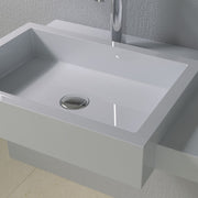 DW-127 Rectangular Wall Mounted Sink Shown