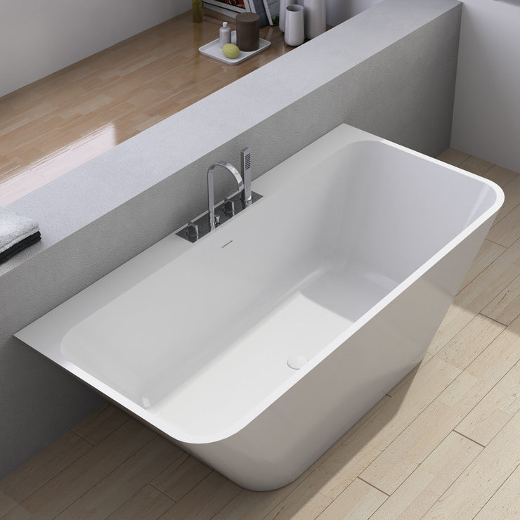 SW-145 Rectangular Freestanding Bathtub Shown Installed