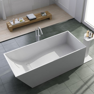 SW-147 Shelved Freestanding Bathtub Shown Installed