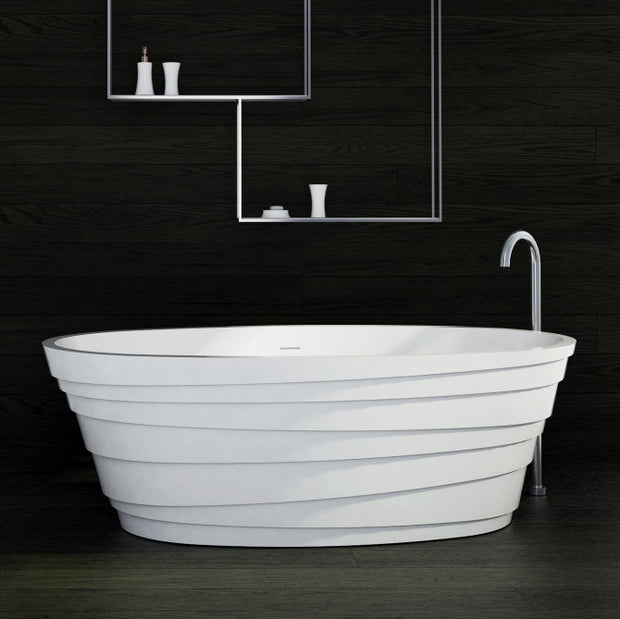 SW-150 Layered Freestanding Bathtub Shown Installed