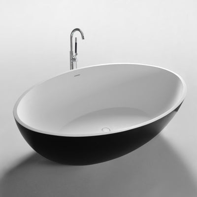 SW-151B Curved Freestanding Bathtub in Black Finish Shown