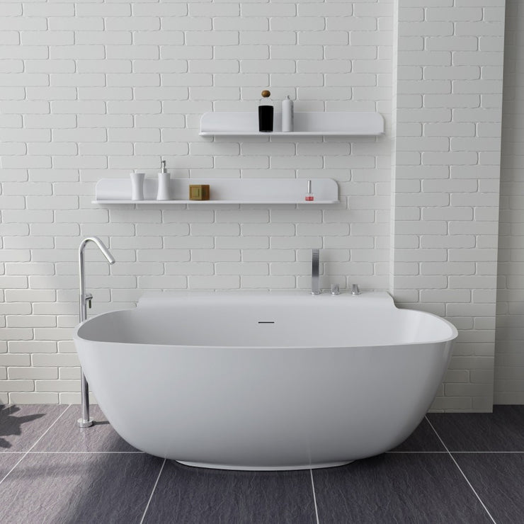 SW-159 Round Freestanding Bathtub Shown Installed