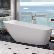 SW-121 Rectangular Freestanding Bathtub Shown Installed with Tub Filler