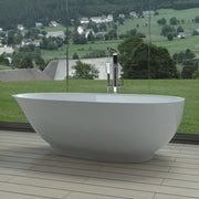 SW-132 Round Freestanding Bathtub Shown Installed with Tub Filler