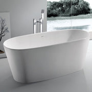 SW-102 Round Freestanding Bathtub Shown Installed with Tub Filler